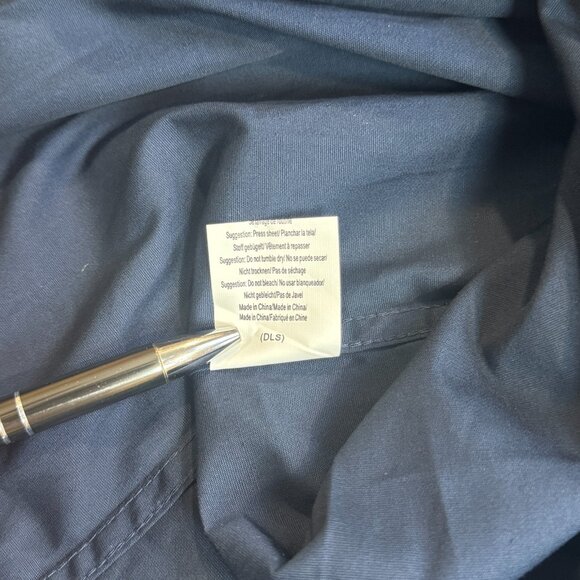 Coofandy Mens Size XXL Shirt Navy Blue Tan Plaid Trim Button-Up Long Sleeve NWT - Picture 13 of 13